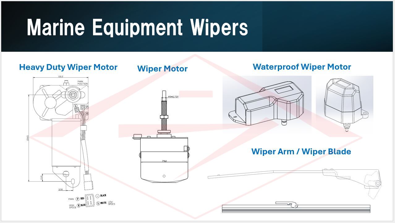 Marine Equipment Wiper Solutions - Taiwan high quality wiper system manufacturer (wiper motor, wiper arm, wiper blade)